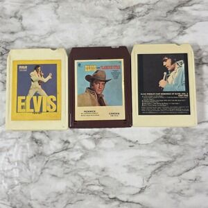 Vintage Elvis Presley 8-Track Lot Of 3 Flaming Star Twin Set Our Memories READ